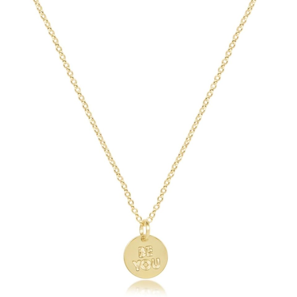 egirl 14 Necklace Gold- be you. Small Gold Disc