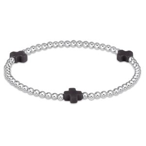 Signature Cross Sterling Pattern 3mm Bead Bracelet