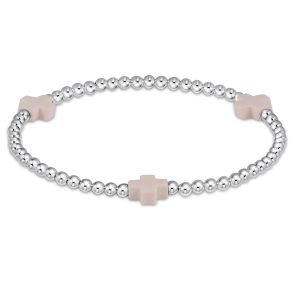 Signature Cross Sterling Pattern 3mm Bead Bracelet