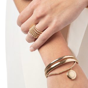 Classic Gold 3mm Bead Bracelet – Cherish Small Gold Locket