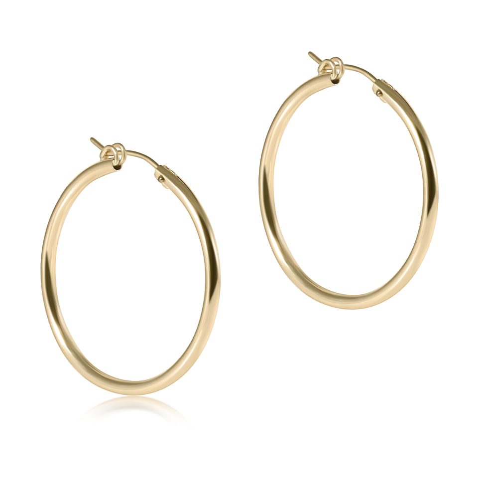 Round Gold 1.25 Hoop - Smooth