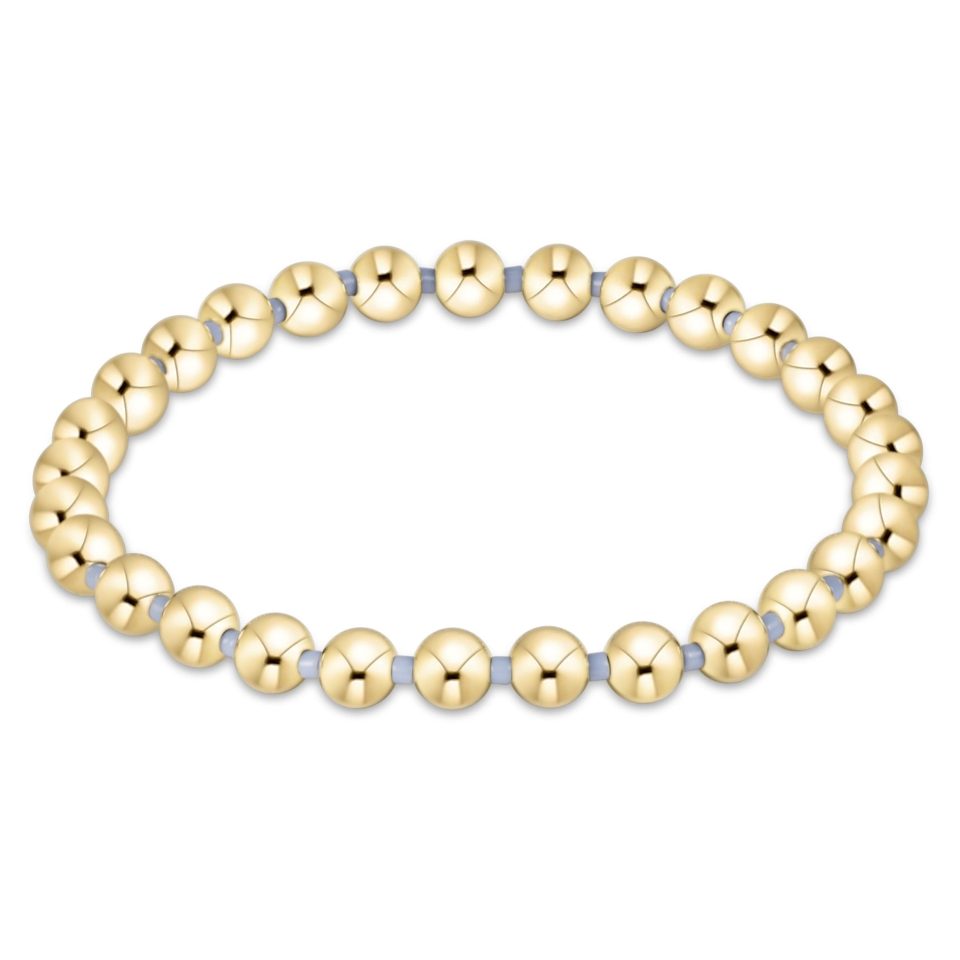 Gameday Hope Grateful 5mm Bead Bracelet - Light Blue