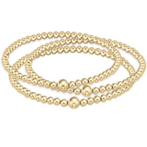 Classic Beaded Bangle Stack – 4mm