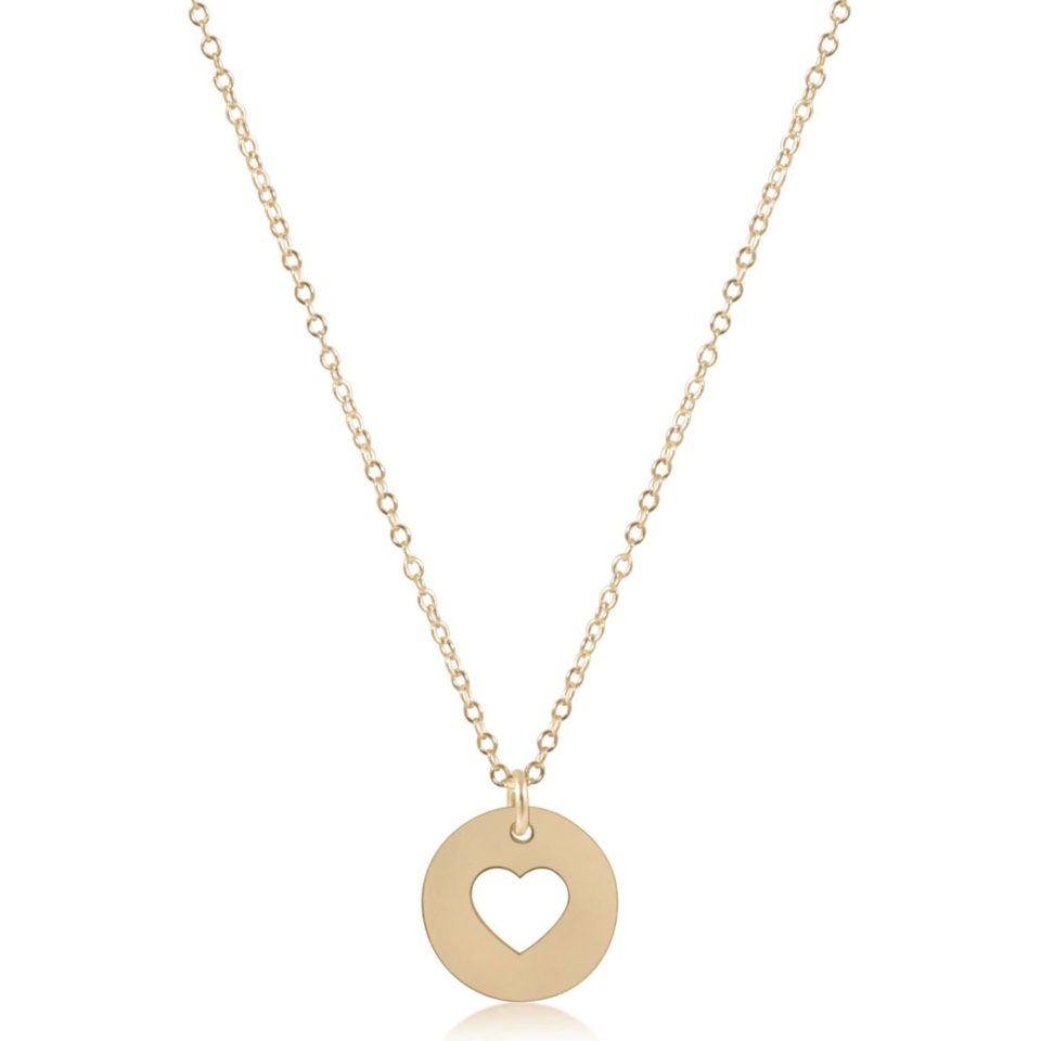 16 Necklace Gold - Love Gold Disc