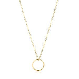 16 necklace gold – halo gold charm