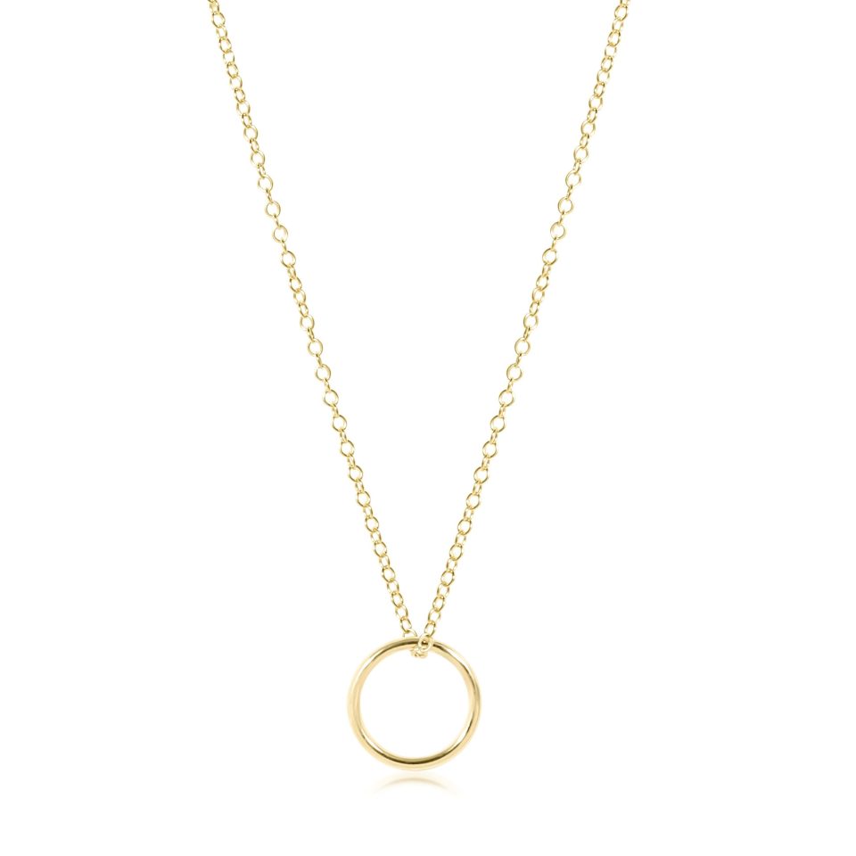 16 necklace gold - halo gold charm