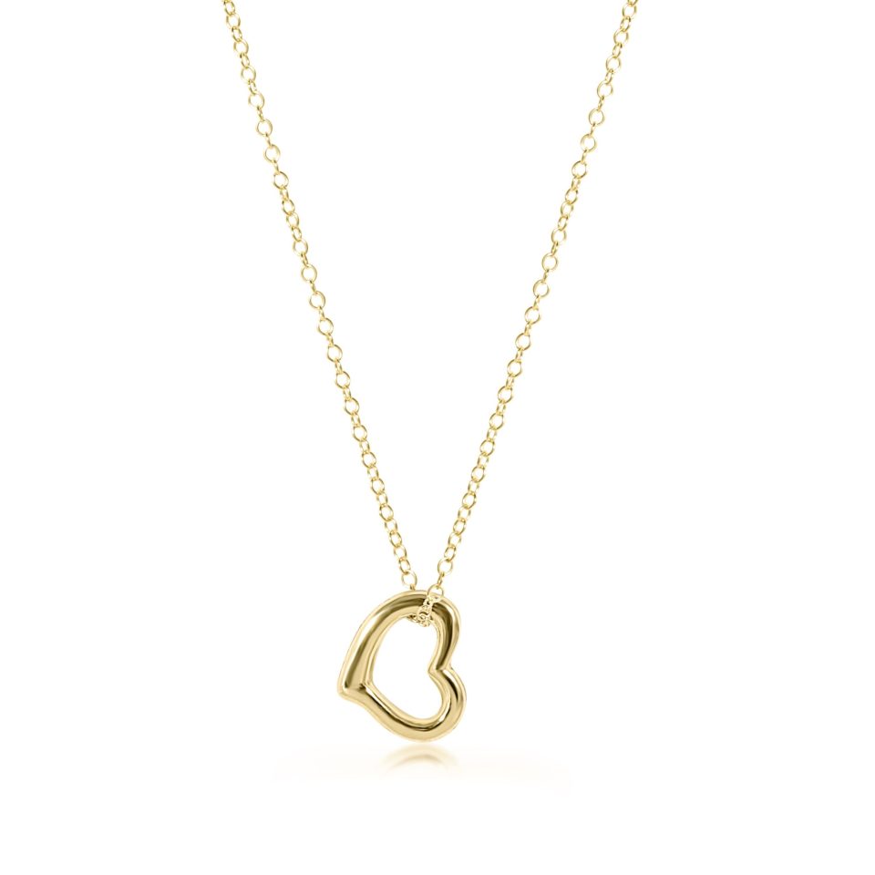 16 Necklace Gold - Love Gold Charm