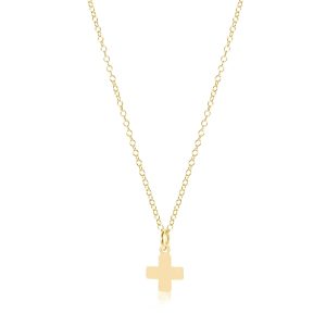 16 Necklace Gold – Signature Cross Gold Charm