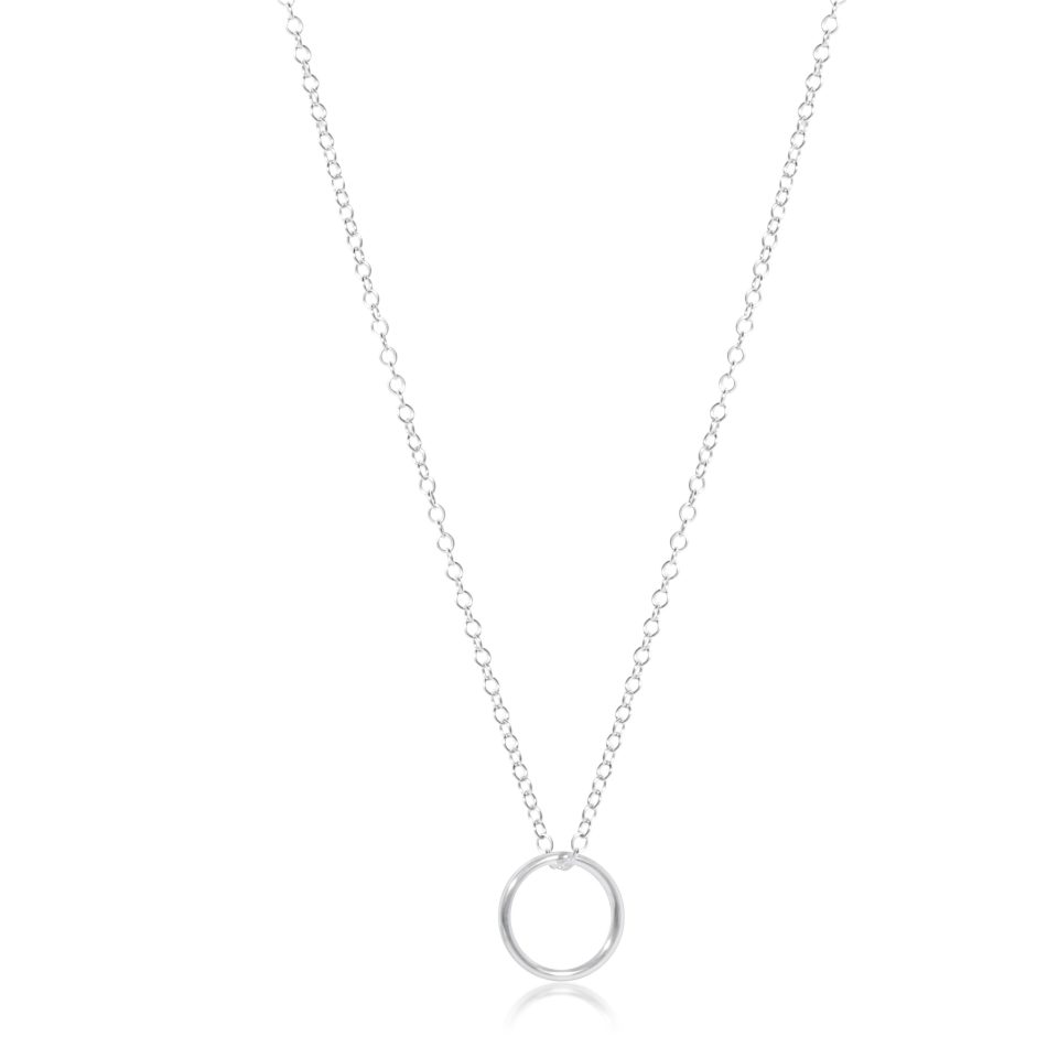 16 Necklace Sterling - Halo Sterling Charm