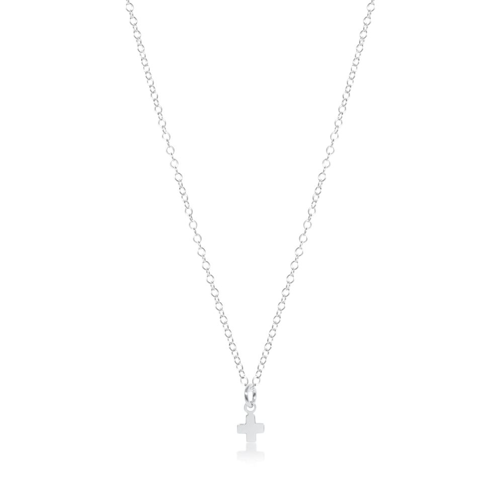 16 Necklace Sterling - Signature Cross Small Sterling Charm