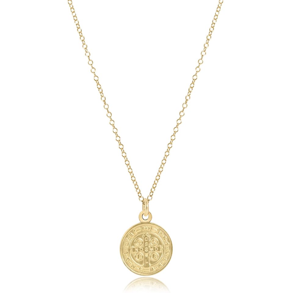16 Necklace Gold - Blessing Gold Disc