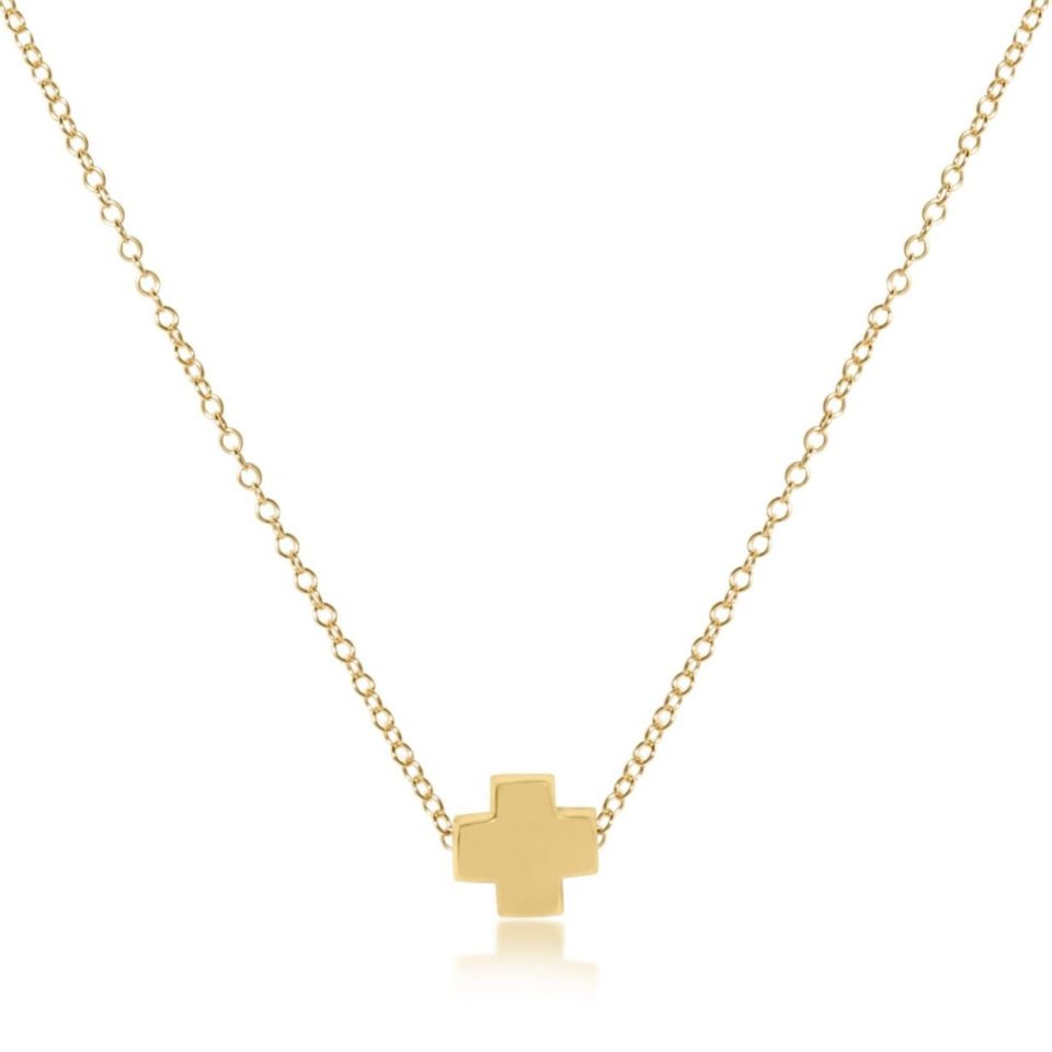 16 Necklace Gold - Signature Cross Gold