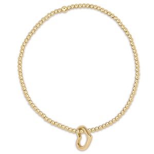 Classic Gold 2.5mm Bead Bracelet – Love Gold Charm