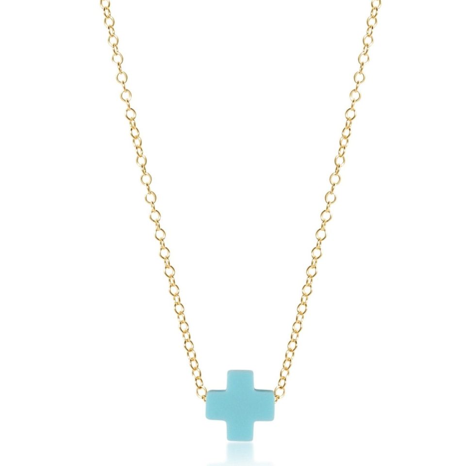 egirl signature cross necklace gold 14