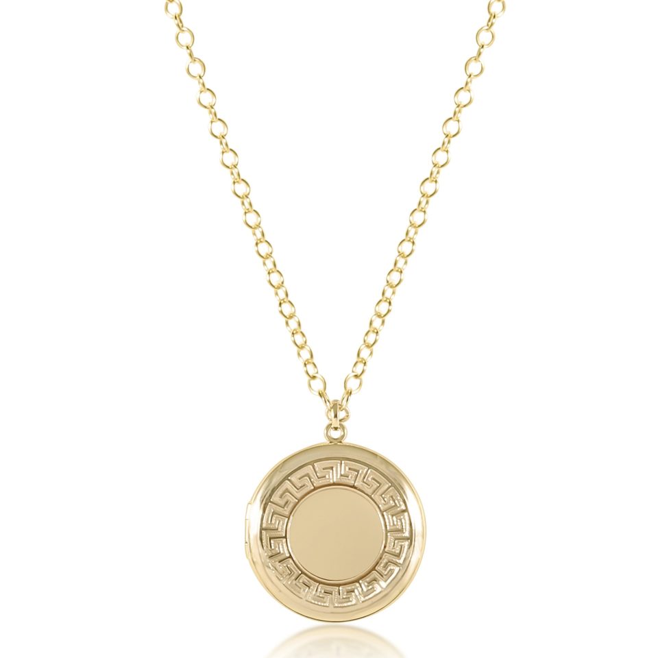 28.5 Necklace Gold - Cherish Medium Gold Locket