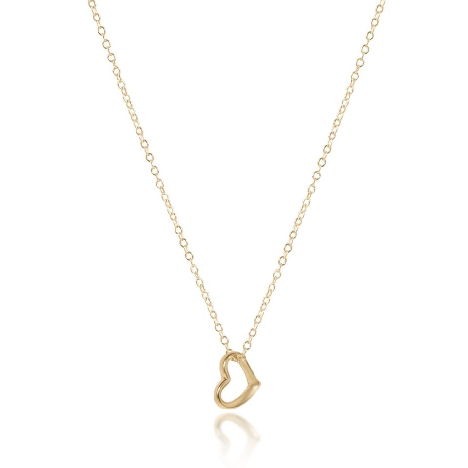 16 Necklace Gold - Love Small Gold Charm