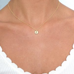 16 Necklace Gold – Respect Small Gold Disc