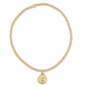 Classic Gold 2mm Bead Bracelet – Respect Small Gold Disc