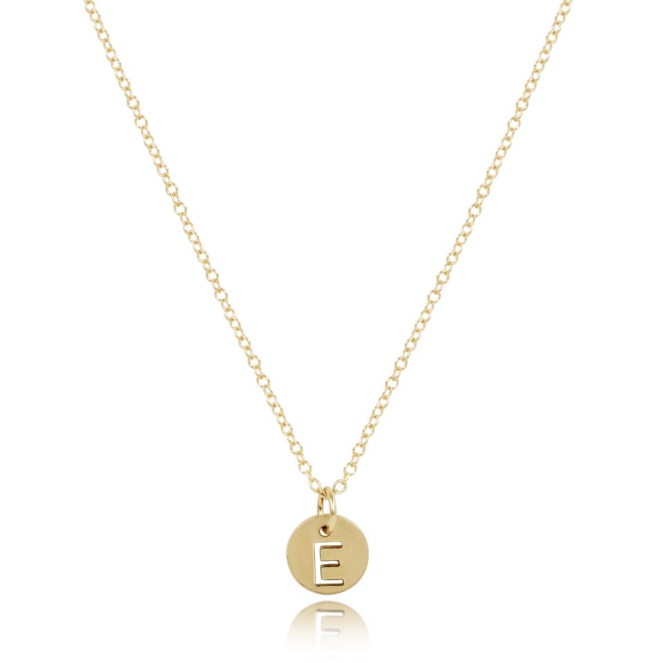 16 Necklace Gold - Respect Small Gold Disc