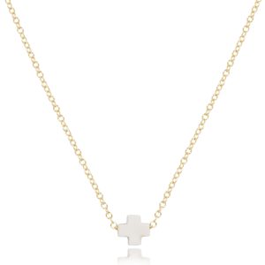16 Necklace Gold – Signature Cross Small