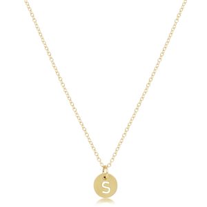16 Necklace Gold – Respect Small Gold Disc