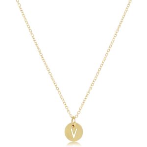 16 Necklace Gold – Respect Small Gold Disc