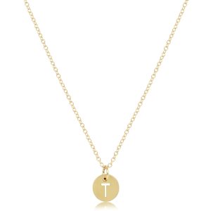 16 Necklace Gold – Respect Small Gold Disc