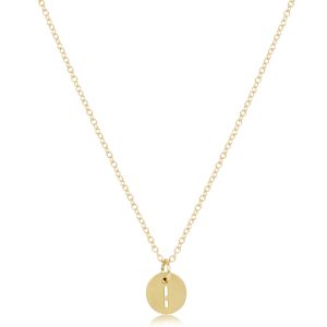 16 Necklace Gold – Respect Small Gold Disc