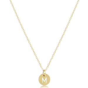 16 Necklace Gold – Respect Small Gold Disc