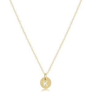 16 Necklace Gold – Respect Small Gold Disc