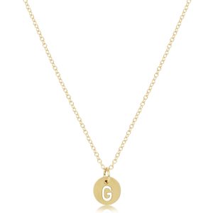 16 Necklace Gold – Respect Small Gold Disc