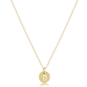 16 Necklace Gold – Respect Small Gold Disc