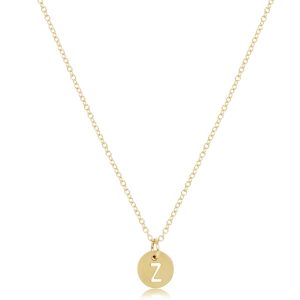 16 Necklace Gold – Respect Small Gold Disc