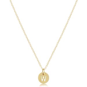 16 Necklace Gold – Respect Small Gold Disc