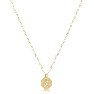 16 Necklace Gold – Respect Small Gold Disc