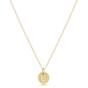 16 Necklace Gold – Respect Small Gold Disc