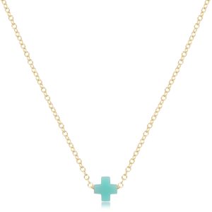 16 Necklace Gold – Signature Cross Small