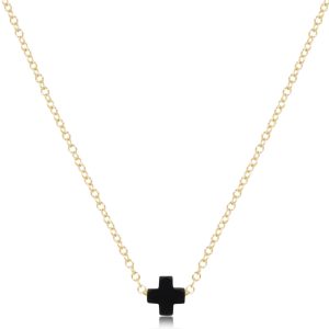 16 Necklace Gold – Signature Cross Small
