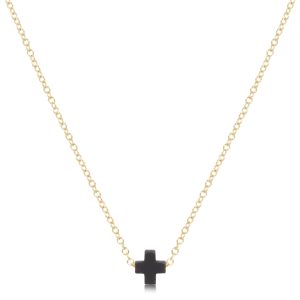 16 Necklace Gold – Signature Cross Small