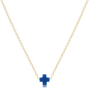 16 Necklace Gold – Signature Cross Small