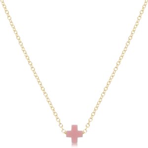 16 Necklace Gold – Signature Cross Small