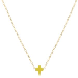 16 Necklace Gold – Signature Cross Small