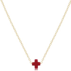 16 Necklace Gold – Signature Cross Small