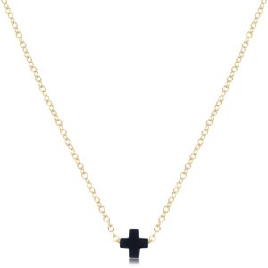 16 Necklace Gold – Signature Cross Small