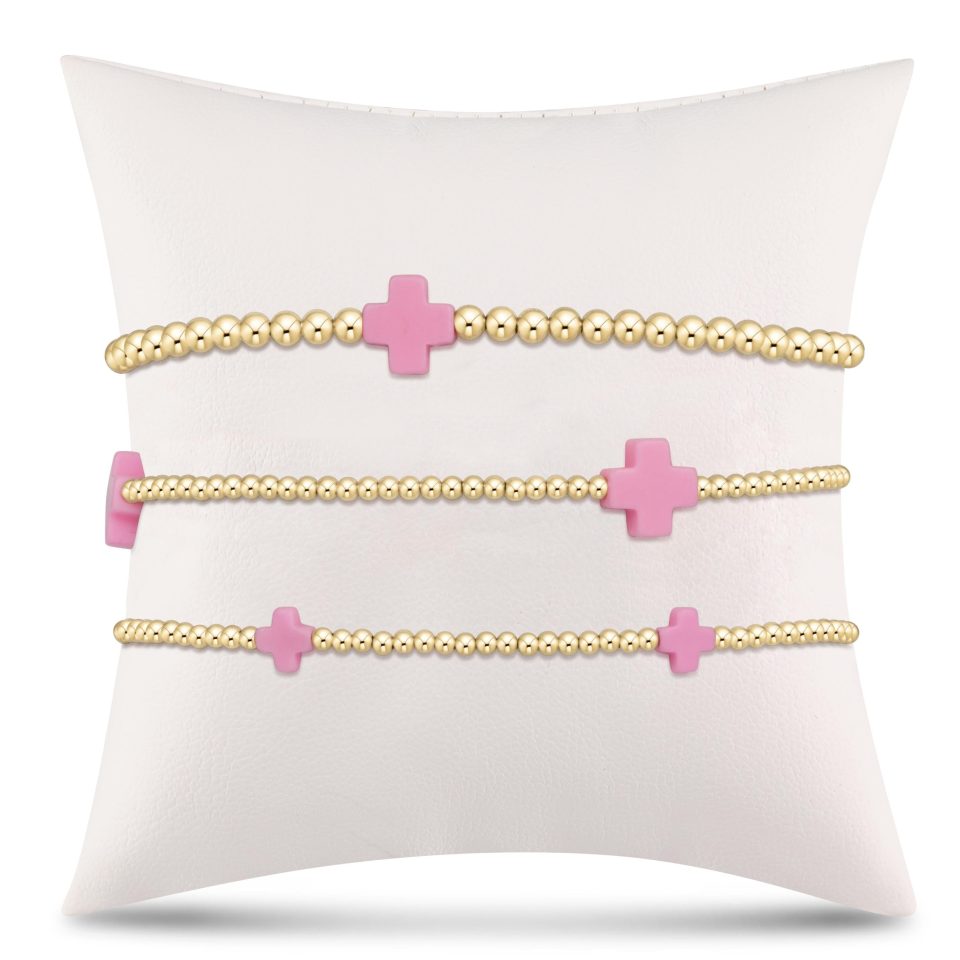 signature cross stack - bright pink