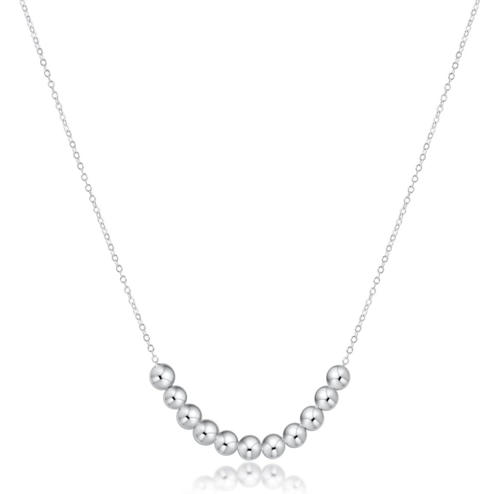 16 Necklace Sterling - Classic Beaded Bliss