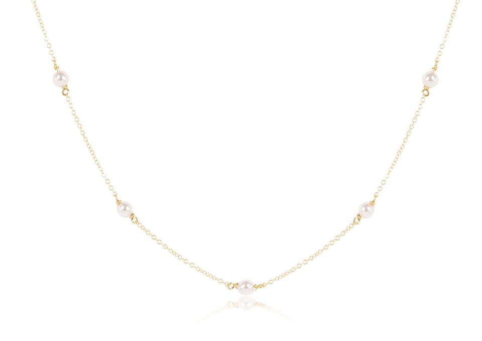 Choker Simplicity Chain Gold - 4mm Pearl