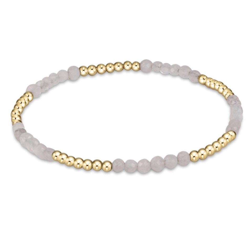 Blissful Pattern 2.5mm Bead Bracelet - Moonstone