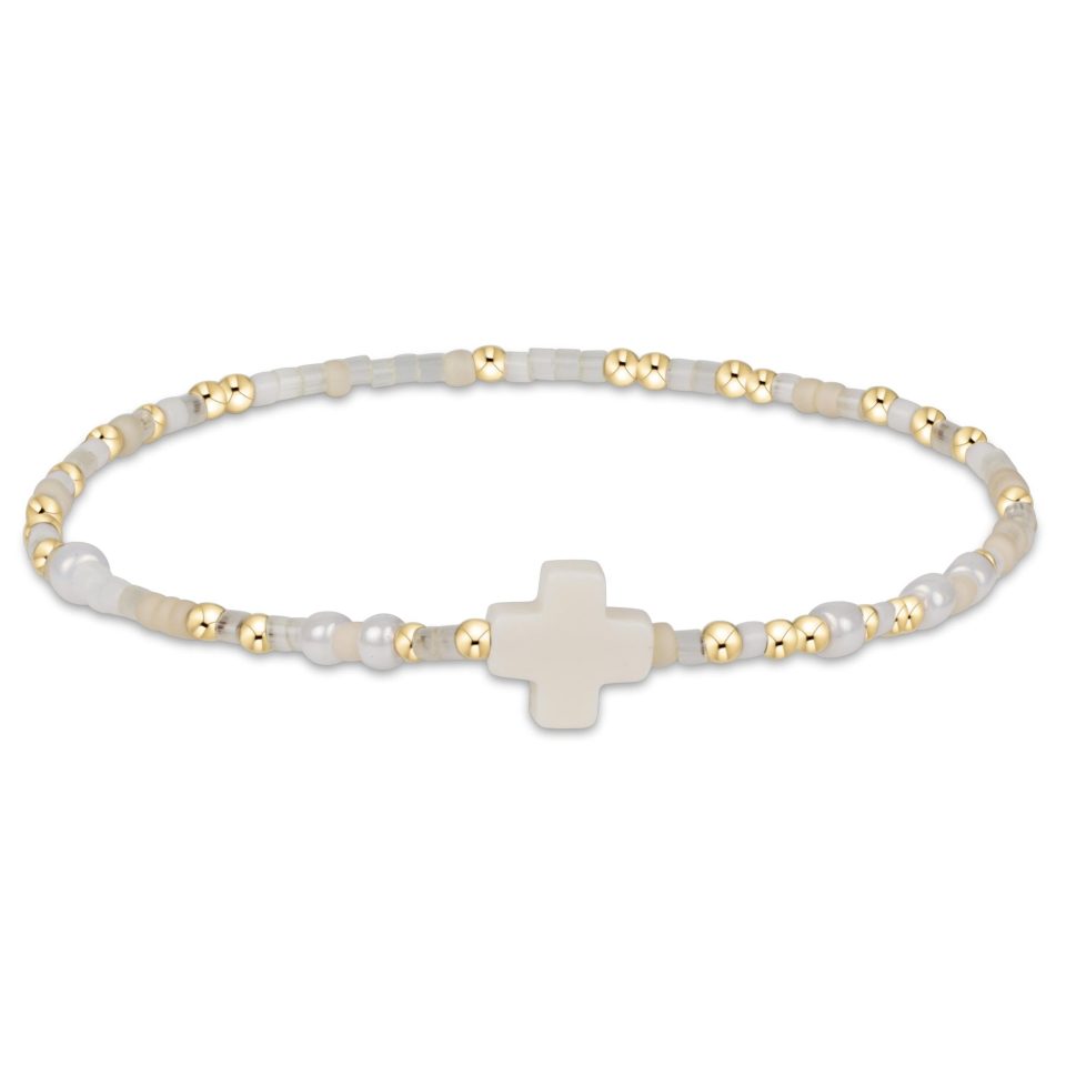 egirl Hope Unwritten Signature Cross Bracelet - Call Me On My Shellphone