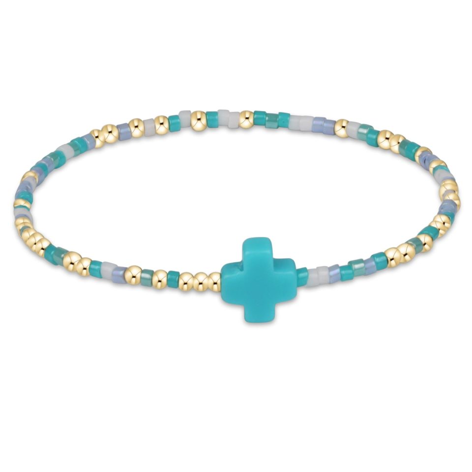 egirl Hope Unwritten Signature Cross Bracelet - Man. I Teal Like A Woman